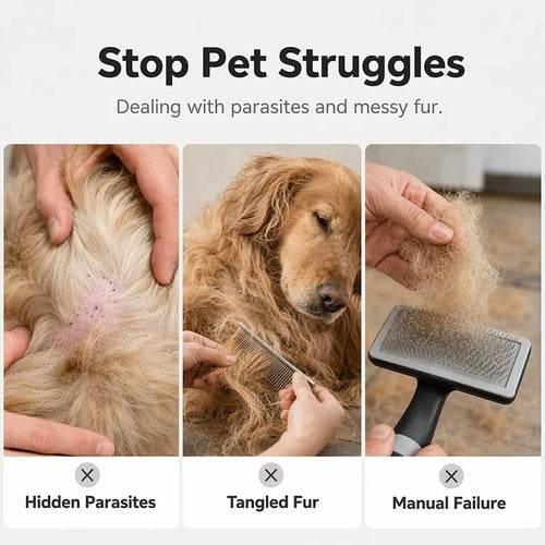 Electric Pet Flea Remover and Detangling Comb