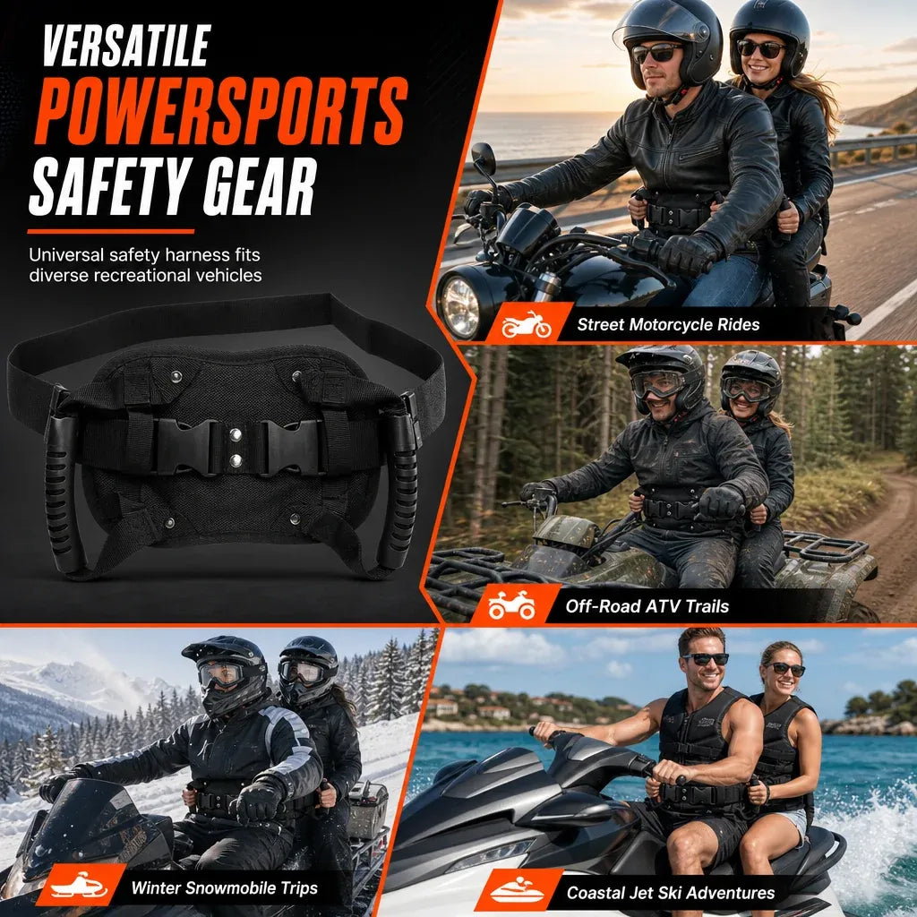 🏍️Motorcycle Passenger Grab Handle Belt – Non-slip. Adjustable. Heavy-Duty🛡️
