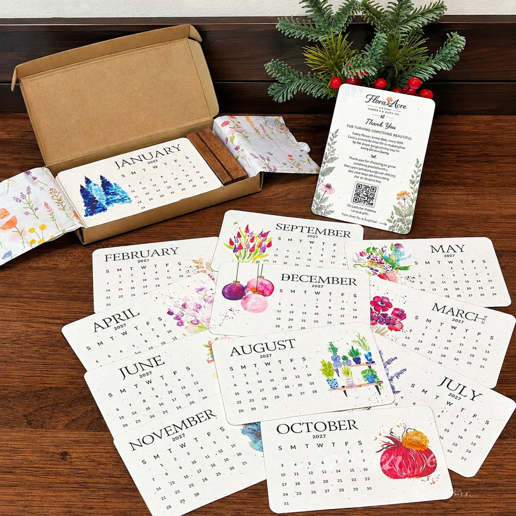 🌱Eco-Friendly Plantable “Timeless” Seed Calendar 2027
