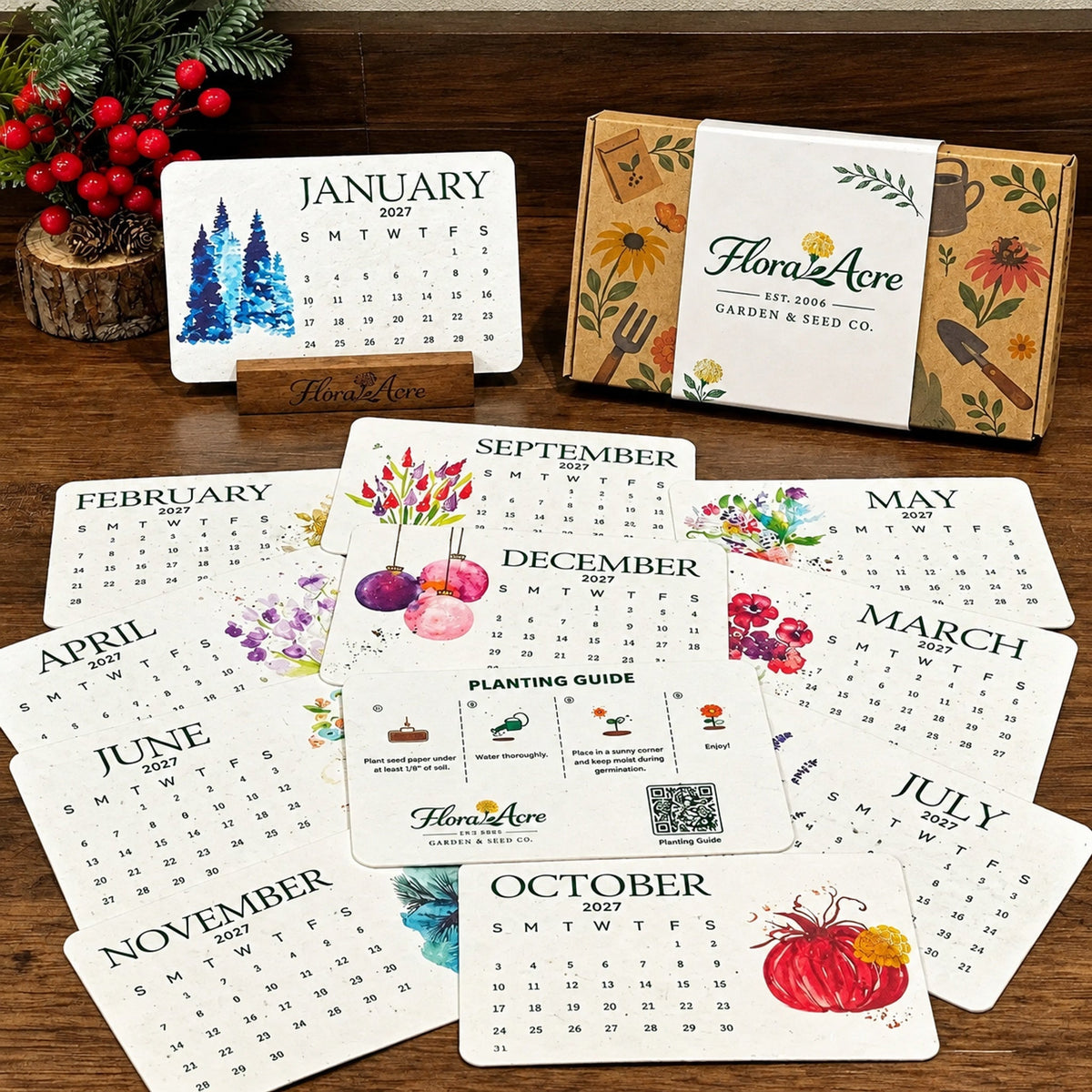 🌱Eco-Friendly Plantable “Timeless” Seed Calendar 2027