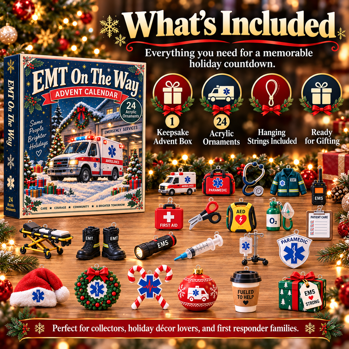 CHRISTMAS KICKOFF 40% OFF - EMT On The Way Advent Calendar 2026 - 24-Day Festive Countdown,Charms Blind Box - Gift For Family, Friends AC0TH307