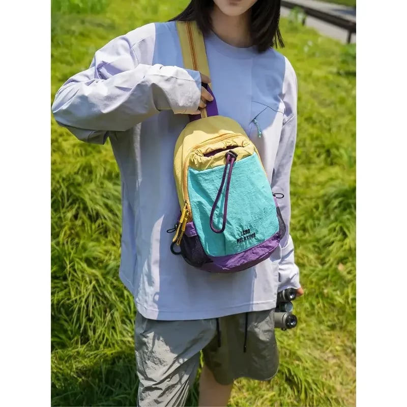 🎒Unisex Lightweight Color Block Nylon Mini Backpack – Compact & Water-Resistant Daypack for Every Adventure! 🌈🚶‍♂️