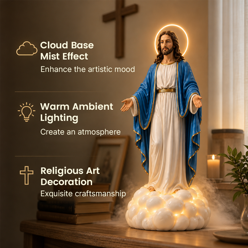 Jesus Cloud Mist Lamp – Christian Religious Home Décor