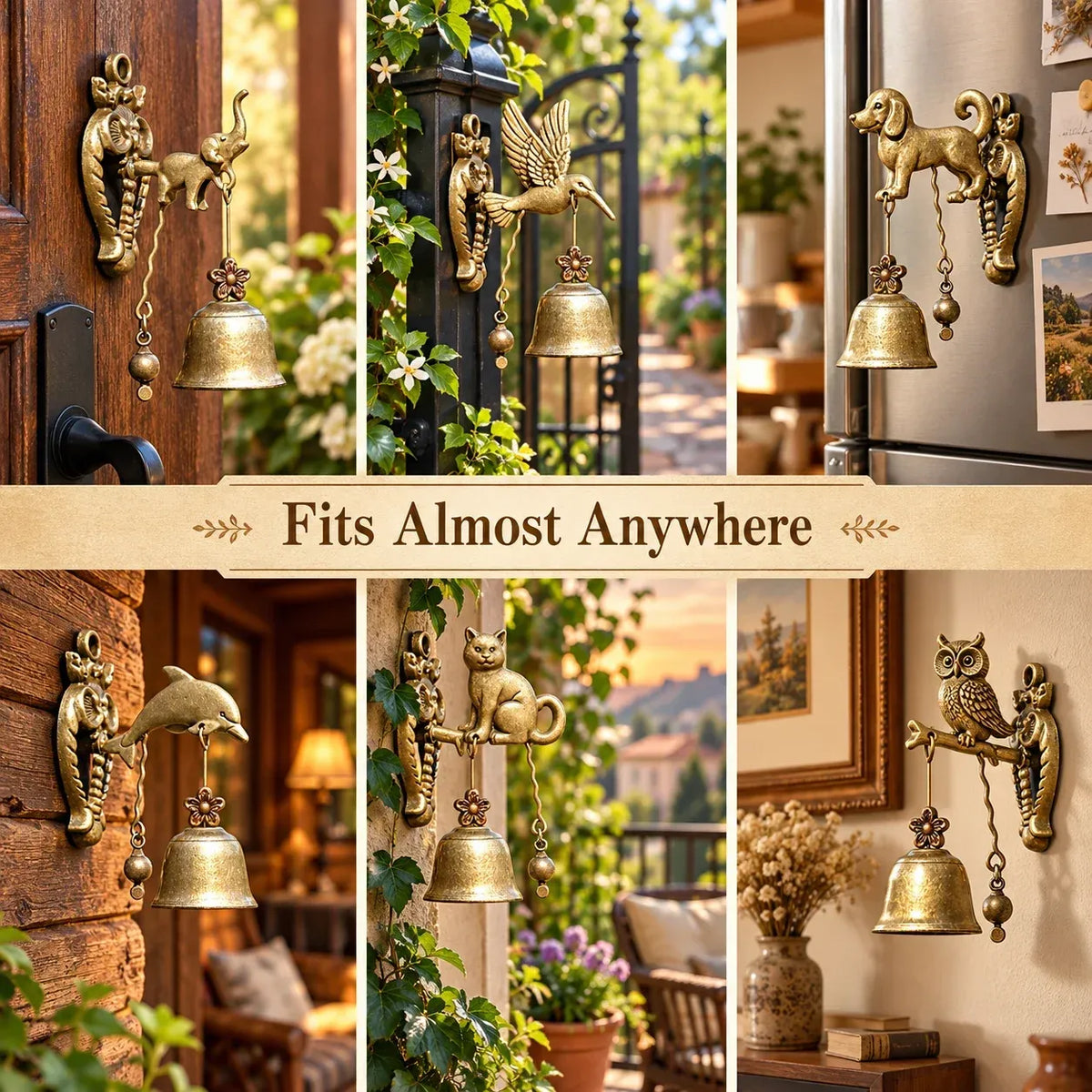🔔✨ Vintage Animal Shaped Hanging Entry Chime | Front Porch & Farmhouse Wall Decor (📦Buy 2 Free Shipping)