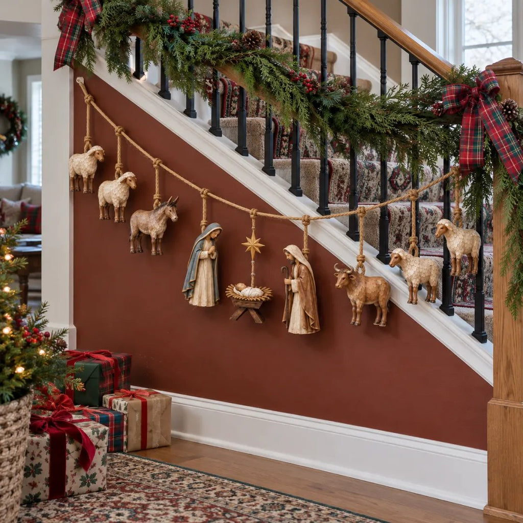 ✝️🎄Handcrafted Wooden Nativity Garland(📦Buy 2 Free Shipping)