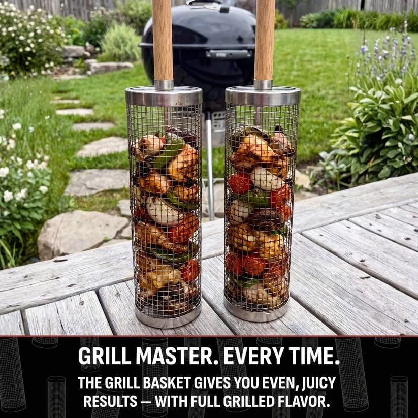 2026 New🔥Rolling Grill Basket