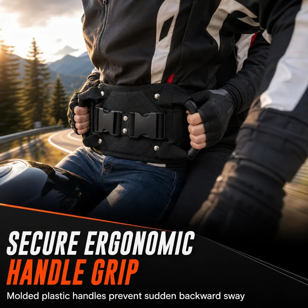 🏍️Motorcycle Passenger Grab Handle Belt – Non-slip. Adjustable. Heavy-Duty🛡️