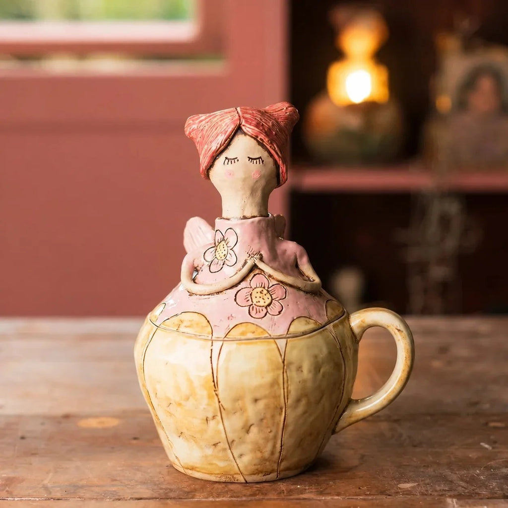 ⏳ Last Day 49% OFF – 🧚Handcrafted Fairies Storage Jar/Mug | 8 Whimsical Styles with Removable Fairy Lid for Tea. Treats & Tiny Keepsakes ☕