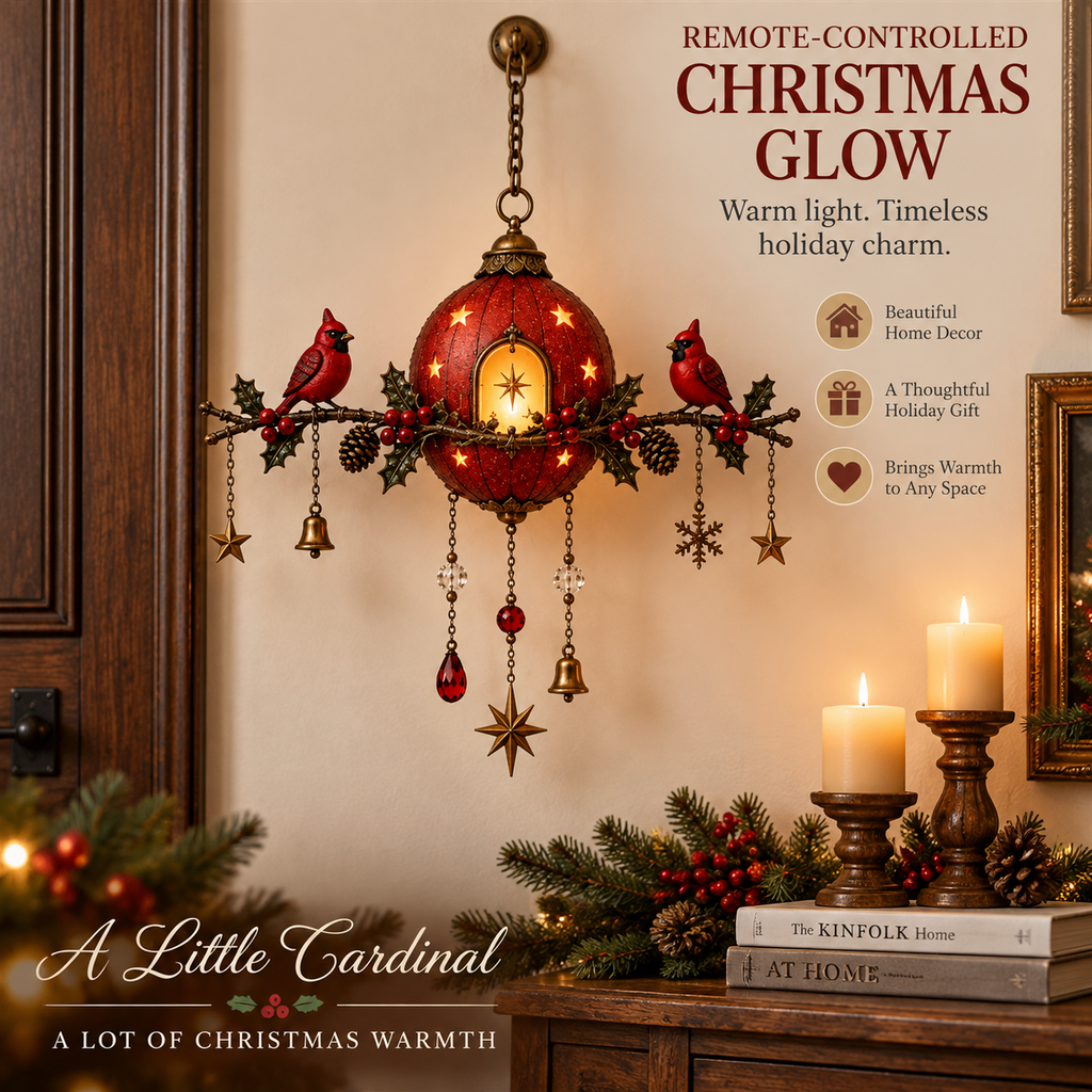 Lighted Cardinal Christmas Hanging Decor