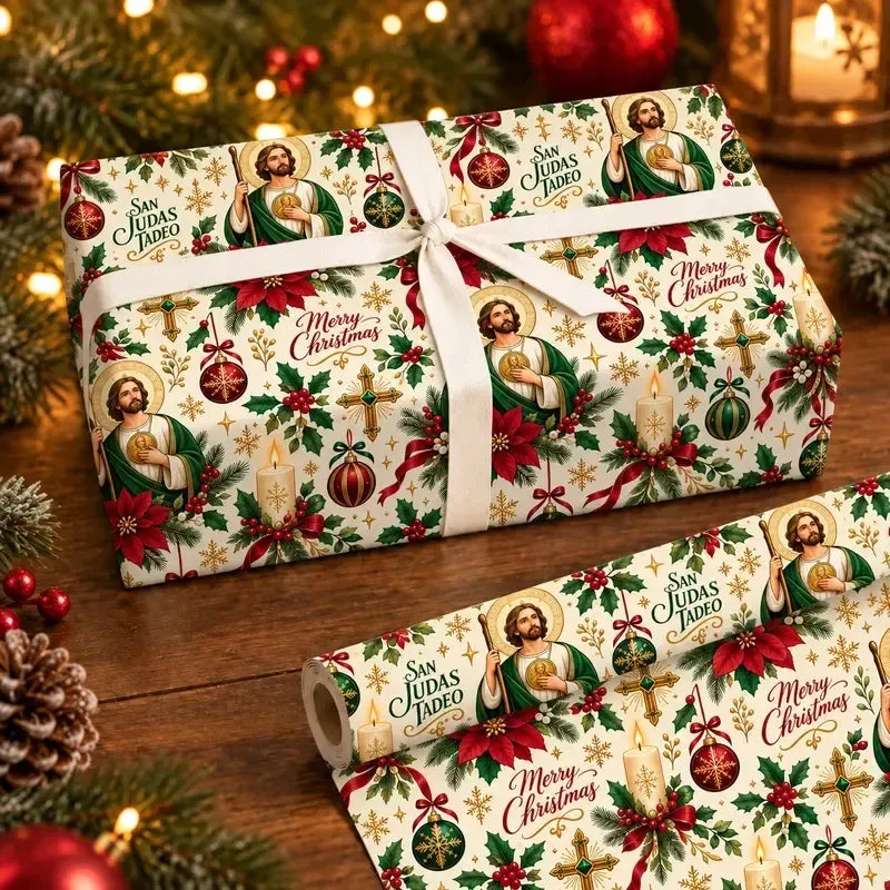 ✝️🎁San Judas Tadeo Christmas Wrapping Paper