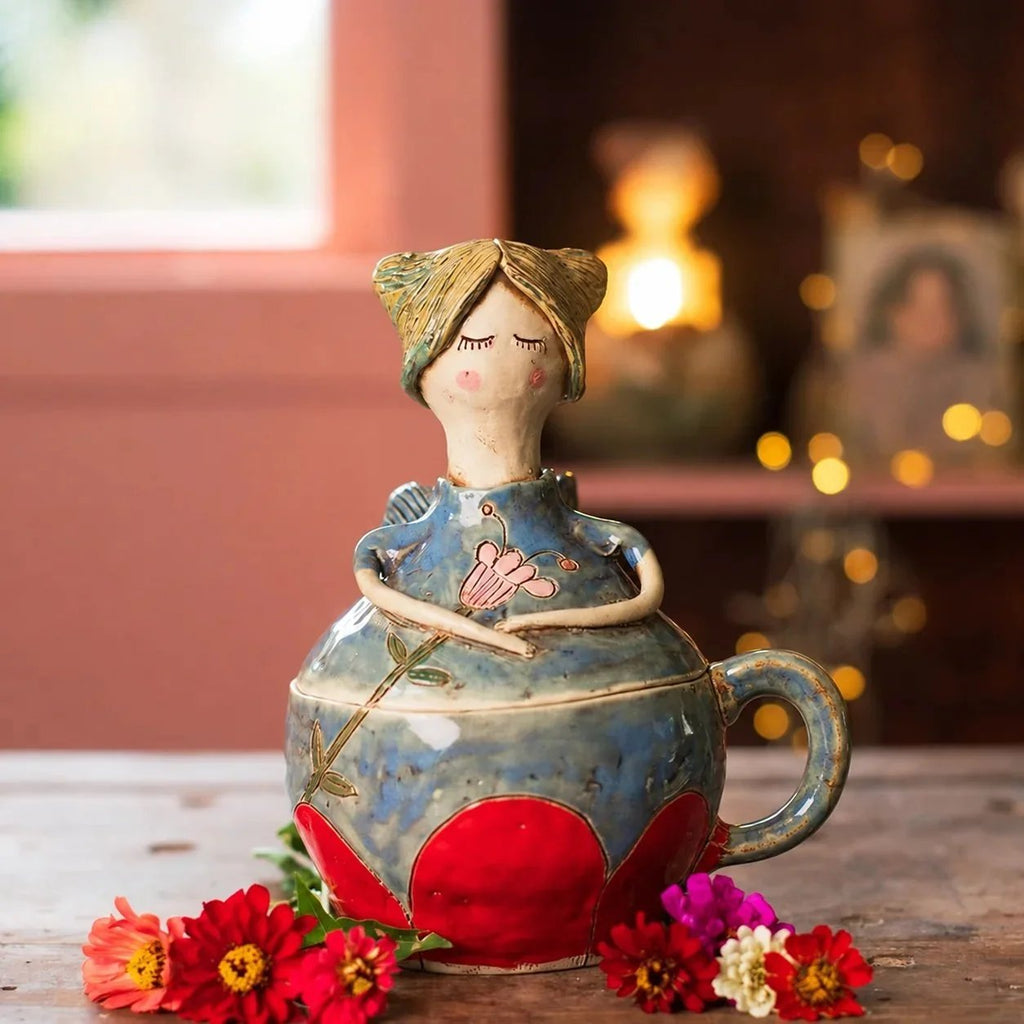 ⏳ Last Day 49% OFF – 🧚Handcrafted Fairies Storage Jar/Mug | 8 Whimsical Styles with Removable Fairy Lid for Tea. Treats & Tiny Keepsakes ☕