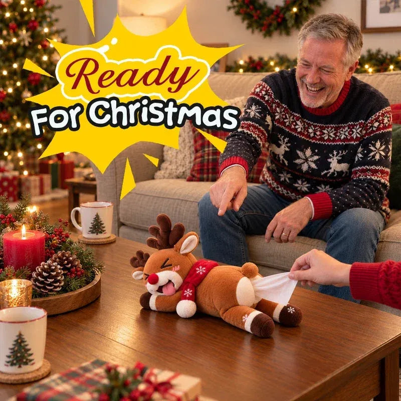 🦌 Funny Christmas Reindeer Tissue Holder – The Cheekiest Christmas Decor!