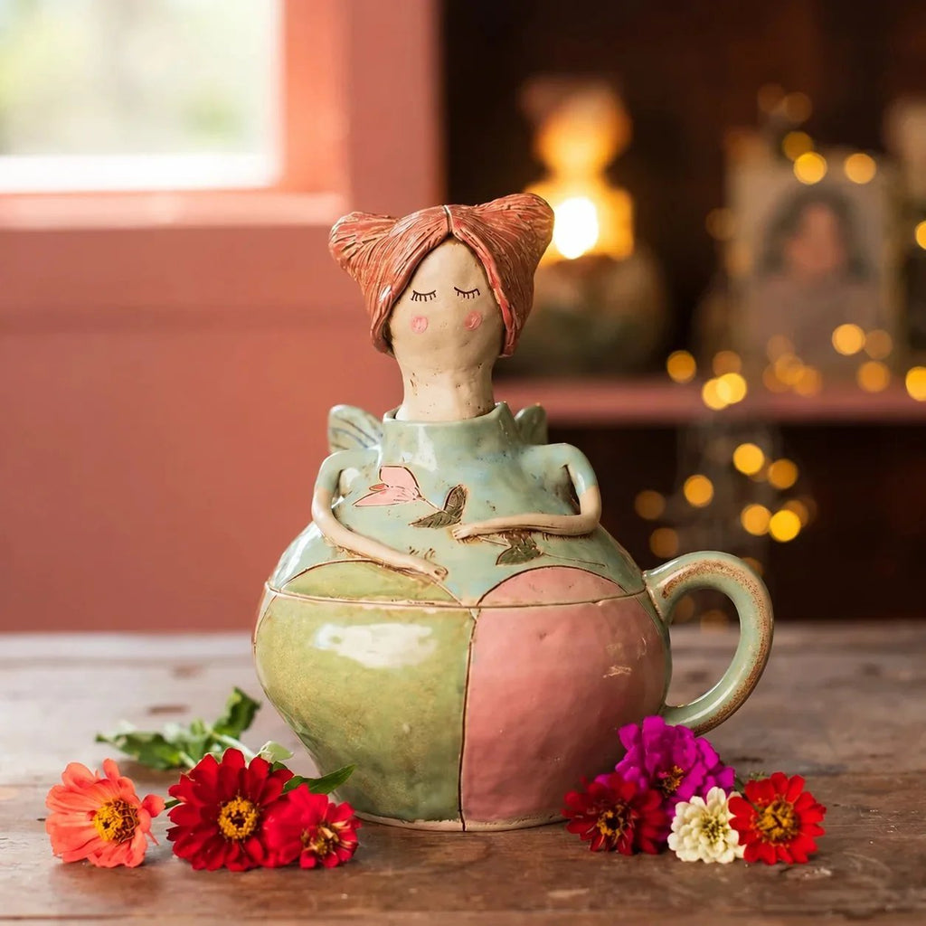 ⏳ Last Day 49% OFF – 🧚Handcrafted Fairies Storage Jar/Mug | 8 Whimsical Styles with Removable Fairy Lid for Tea. Treats & Tiny Keepsakes ☕