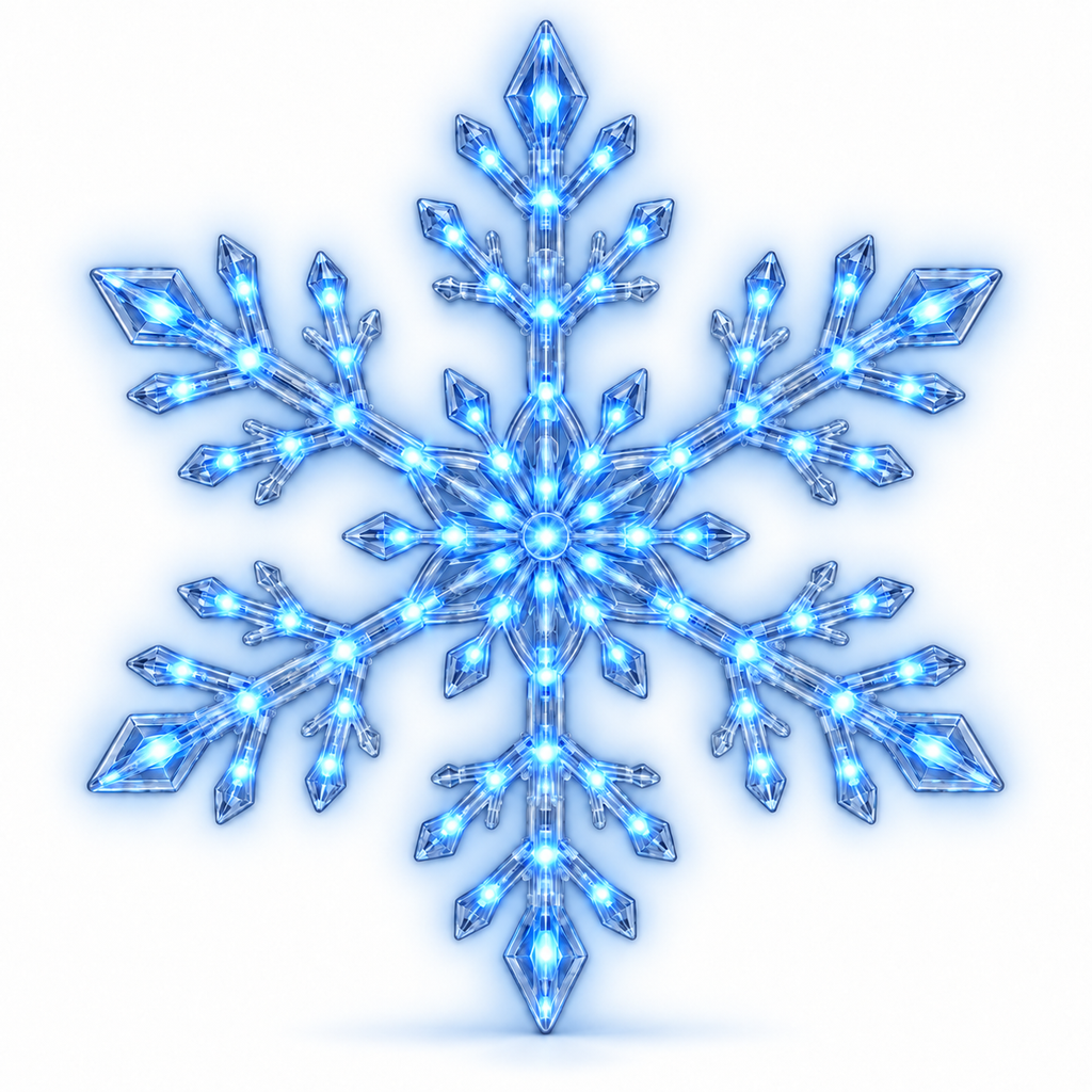 💙 WINTER WONDERLAND FAVORITE | Blue & White LED Snowflake Lights – Christmas Wall Decor for Living Rooms & Bedrooms