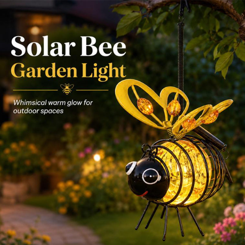 🐝Hanging Solar Bee Light – Warm Amber Glow, Flicker-Free, Perfect for Garden Parties, Camping, or Kids' Rooms – Spread Joy Day and Night 🌞🌜