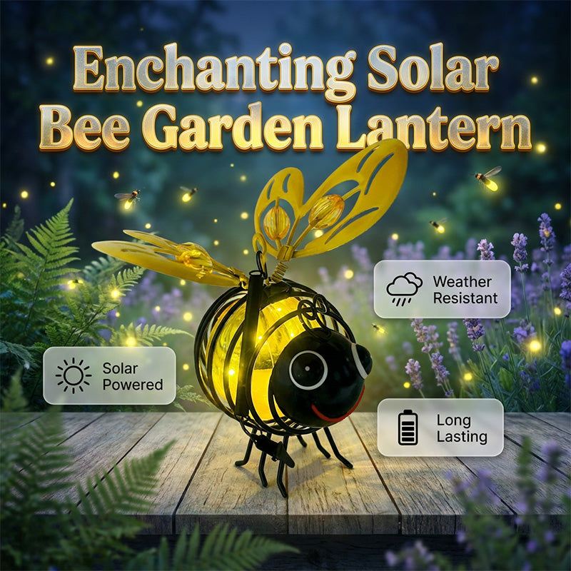 🐝Hanging Solar Bee Light – Warm Amber Glow, Flicker-Free, Perfect for Garden Parties, Camping, or Kids' Rooms – Spread Joy Day and Night 🌞🌜