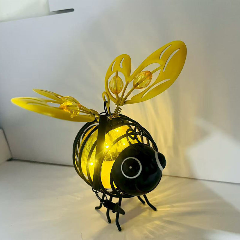 🐝Hanging Solar Bee Light – Warm Amber Glow, Flicker-Free, Perfect for Garden Parties, Camping, or Kids' Rooms – Spread Joy Day and Night 🌞🌜