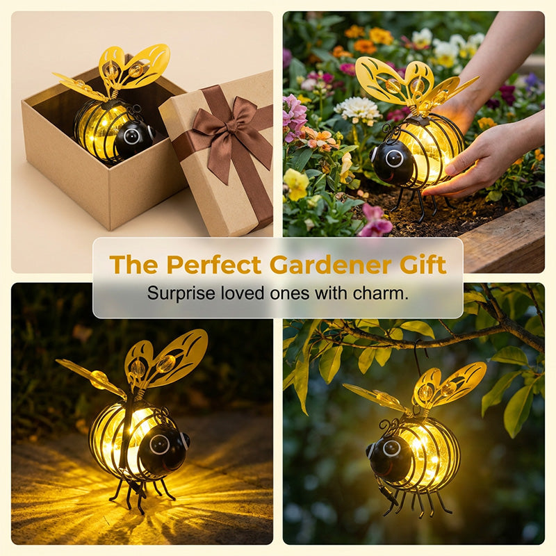 🐝Hanging Solar Bee Light – Warm Amber Glow, Flicker-Free, Perfect for Garden Parties, Camping, or Kids' Rooms – Spread Joy Day and Night 🌞🌜